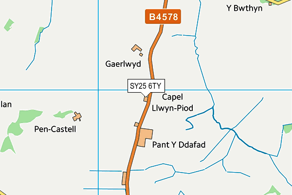 SY25 6TY map - OS VectorMap District (Ordnance Survey)