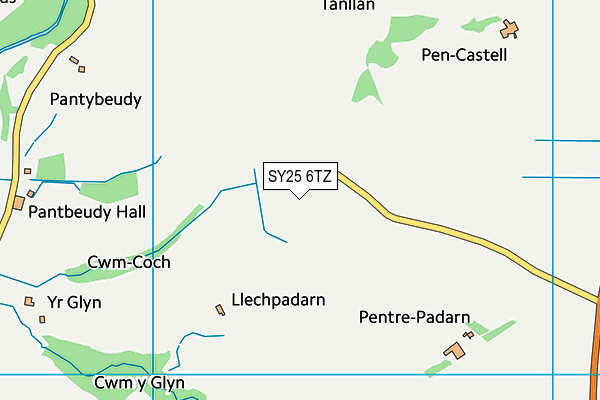 SY25 6TZ map - OS VectorMap District (Ordnance Survey)