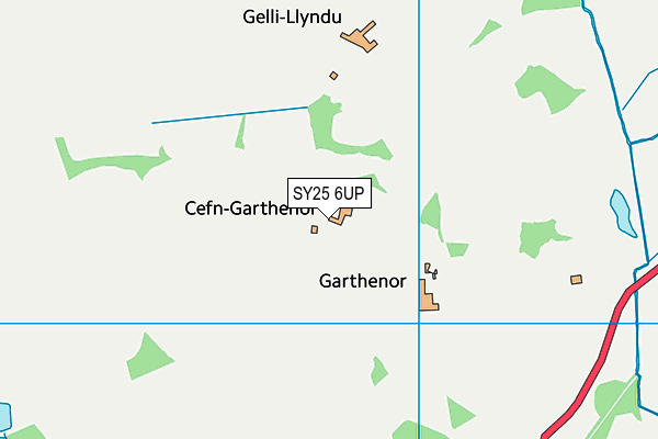 SY25 6UP map - OS VectorMap District (Ordnance Survey)