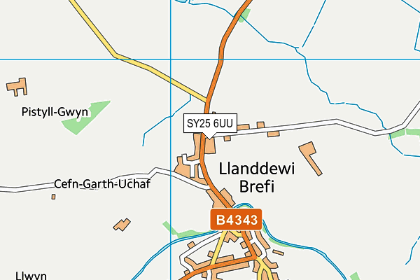 SY25 6UU map - OS VectorMap District (Ordnance Survey)