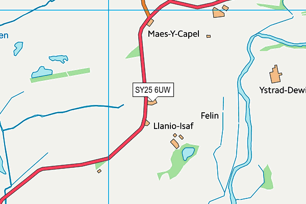 SY25 6UW map - OS VectorMap District (Ordnance Survey)
