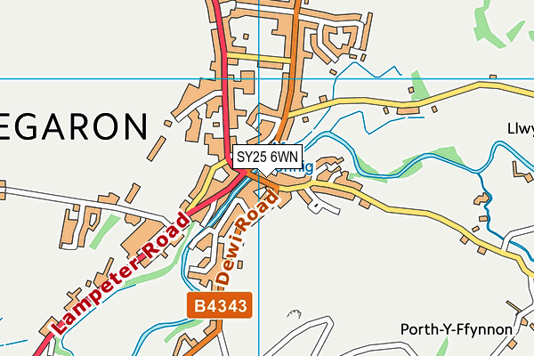 SY25 6WN map - OS VectorMap District (Ordnance Survey)