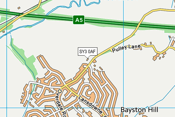 SY3 0AF map - OS VectorMap District (Ordnance Survey)