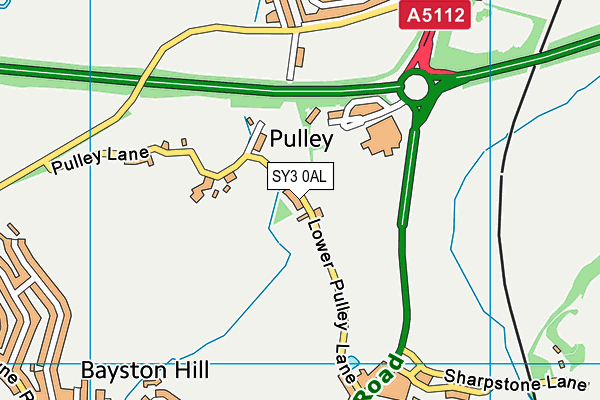 SY3 0AL map - OS VectorMap District (Ordnance Survey)