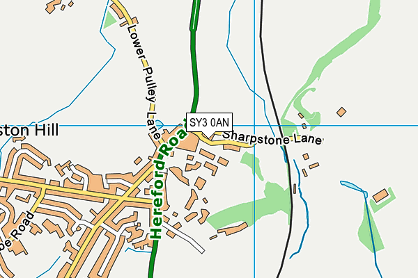 SY3 0AN map - OS VectorMap District (Ordnance Survey)