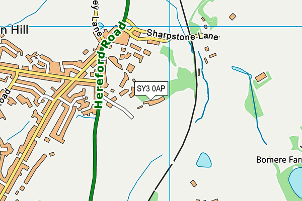 SY3 0AP map - OS VectorMap District (Ordnance Survey)