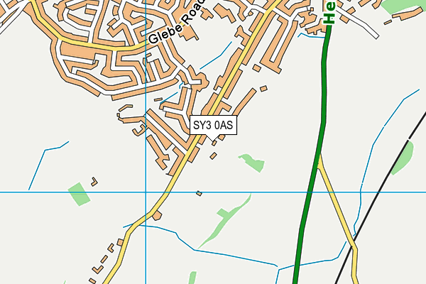 SY3 0AS map - OS VectorMap District (Ordnance Survey)