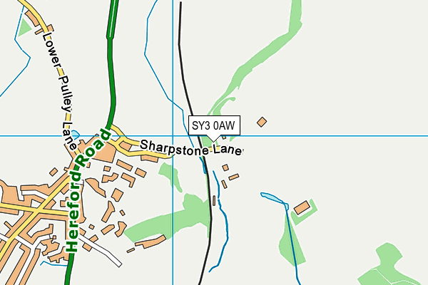 SY3 0AW map - OS VectorMap District (Ordnance Survey)