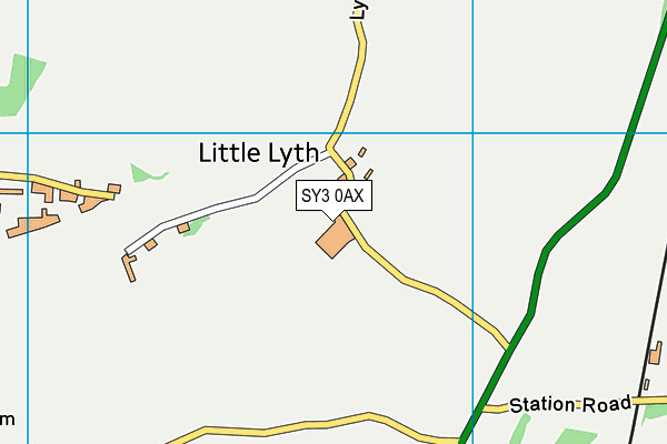 SY3 0AX map - OS VectorMap District (Ordnance Survey)