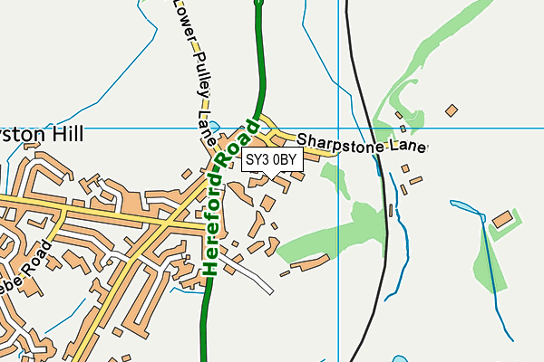 SY3 0BY map - OS VectorMap District (Ordnance Survey)