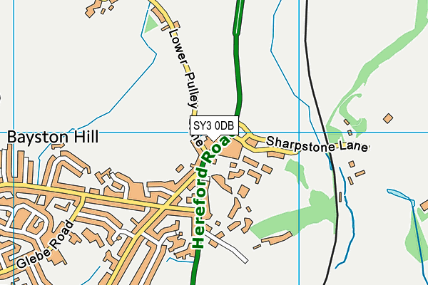 SY3 0DB map - OS VectorMap District (Ordnance Survey)