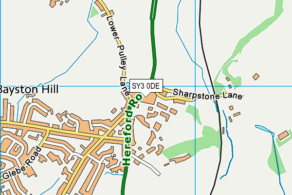 SY3 0DE map - OS VectorMap District (Ordnance Survey)