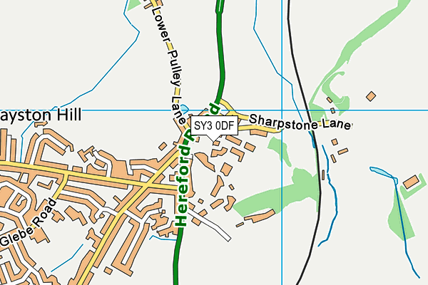 SY3 0DF map - OS VectorMap District (Ordnance Survey)