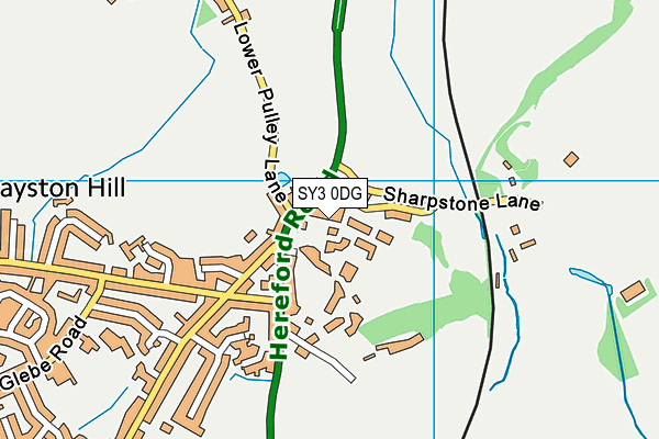 SY3 0DG map - OS VectorMap District (Ordnance Survey)