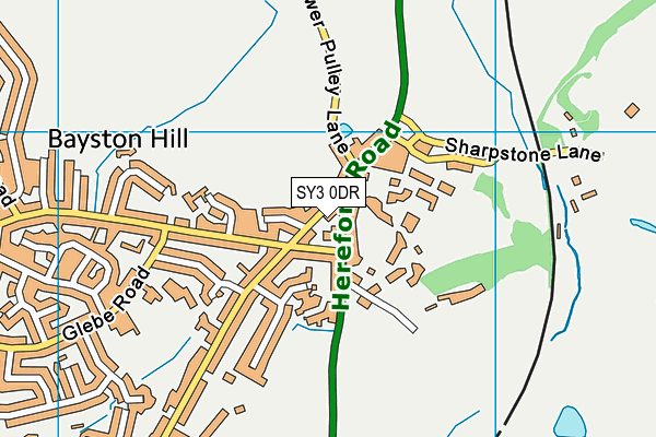 SY3 0DR map - OS VectorMap District (Ordnance Survey)