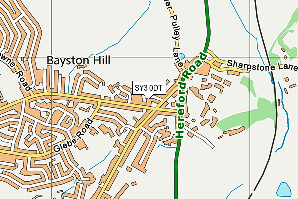 SY3 0DT map - OS VectorMap District (Ordnance Survey)