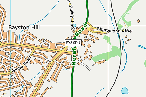 SY3 0DU map - OS VectorMap District (Ordnance Survey)