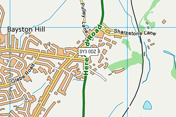 SY3 0DZ map - OS VectorMap District (Ordnance Survey)