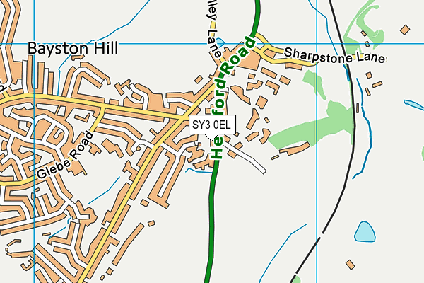 SY3 0EL map - OS VectorMap District (Ordnance Survey)