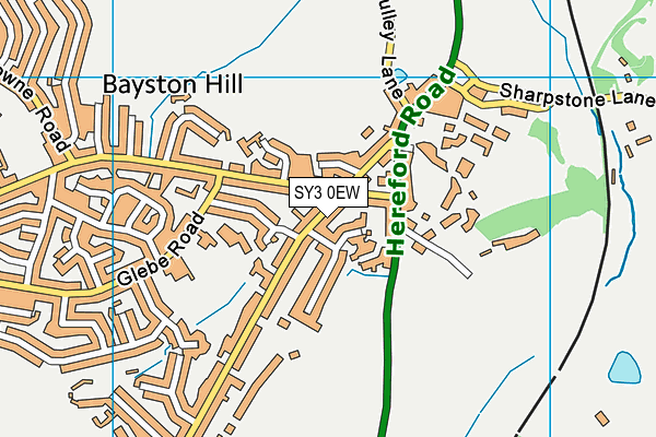 SY3 0EW map - OS VectorMap District (Ordnance Survey)