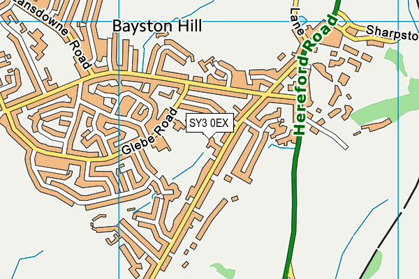 SY3 0EX map - OS VectorMap District (Ordnance Survey)