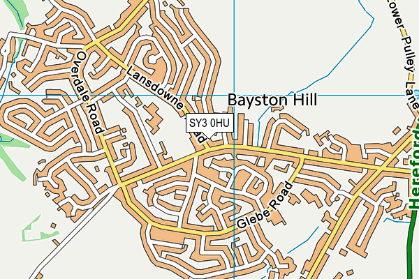 SY3 0HU map - OS VectorMap District (Ordnance Survey)