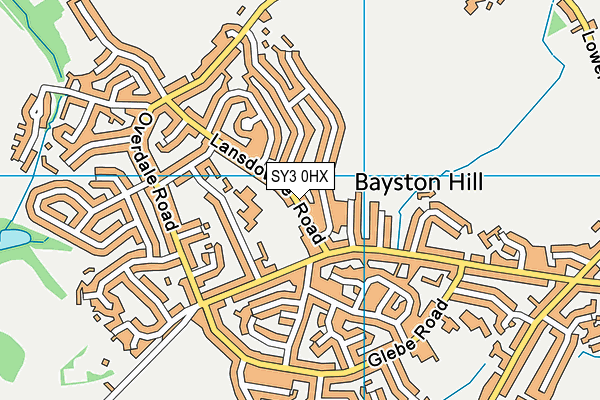 SY3 0HX map - OS VectorMap District (Ordnance Survey)