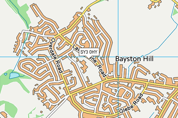 SY3 0HY map - OS VectorMap District (Ordnance Survey)