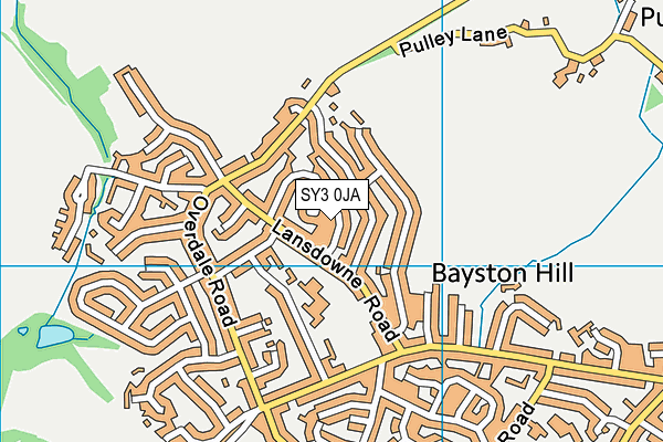 SY3 0JA map - OS VectorMap District (Ordnance Survey)
