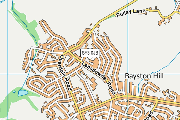 SY3 0JB map - OS VectorMap District (Ordnance Survey)