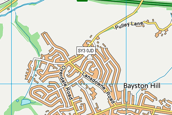 SY3 0JD map - OS VectorMap District (Ordnance Survey)