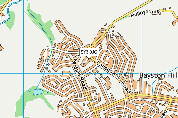 SY3 0JG map - OS VectorMap District (Ordnance Survey)