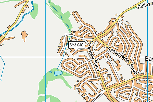 SY3 0JS map - OS VectorMap District (Ordnance Survey)
