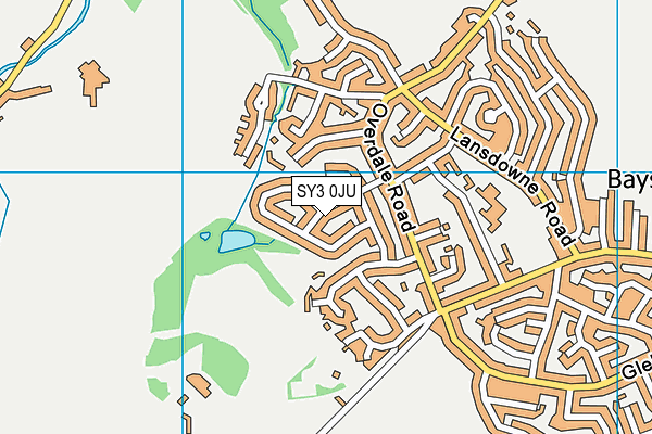 SY3 0JU map - OS VectorMap District (Ordnance Survey)