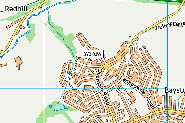 SY3 0JW map - OS VectorMap District (Ordnance Survey)