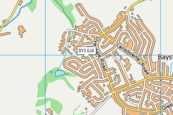 SY3 0JX map - OS VectorMap District (Ordnance Survey)