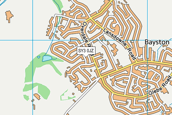 SY3 0JZ map - OS VectorMap District (Ordnance Survey)