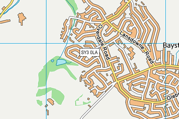 SY3 0LA map - OS VectorMap District (Ordnance Survey)