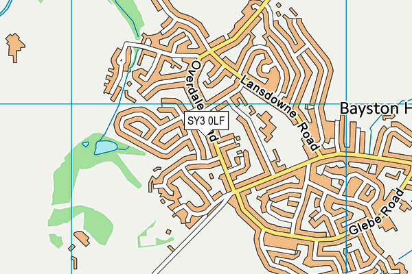 SY3 0LF map - OS VectorMap District (Ordnance Survey)