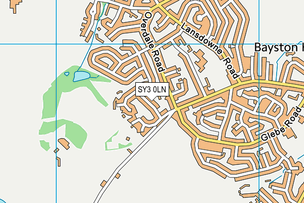 SY3 0LN map - OS VectorMap District (Ordnance Survey)