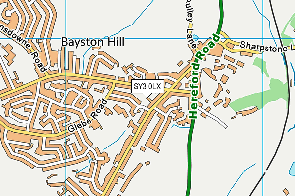 SY3 0LX map - OS VectorMap District (Ordnance Survey)