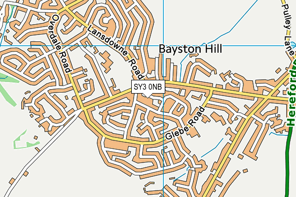 SY3 0NB map - OS VectorMap District (Ordnance Survey)