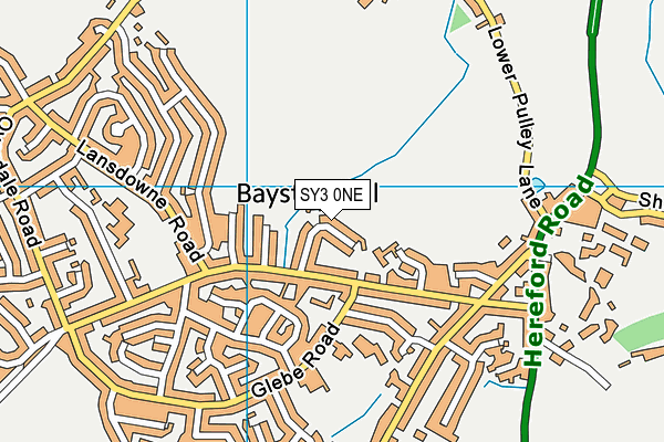 SY3 0NE map - OS VectorMap District (Ordnance Survey)