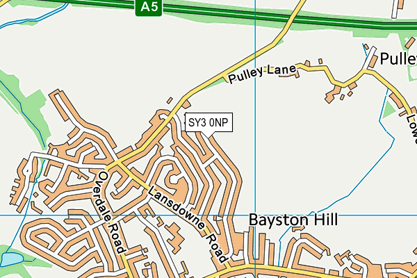 SY3 0NP map - OS VectorMap District (Ordnance Survey)