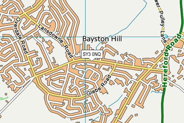 SY3 0NQ map - OS VectorMap District (Ordnance Survey)