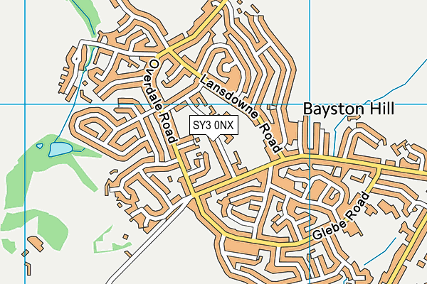 SY3 0NX map - OS VectorMap District (Ordnance Survey)