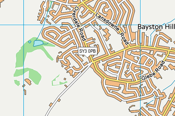 SY3 0PB map - OS VectorMap District (Ordnance Survey)