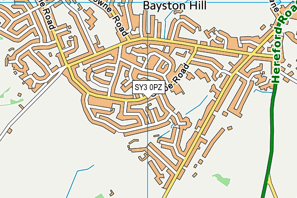 SY3 0PZ map - OS VectorMap District (Ordnance Survey)