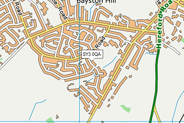 SY3 0QA map - OS VectorMap District (Ordnance Survey)