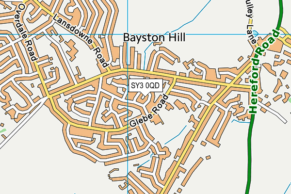 SY3 0QD map - OS VectorMap District (Ordnance Survey)